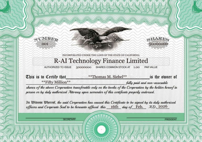 Stock Certificate